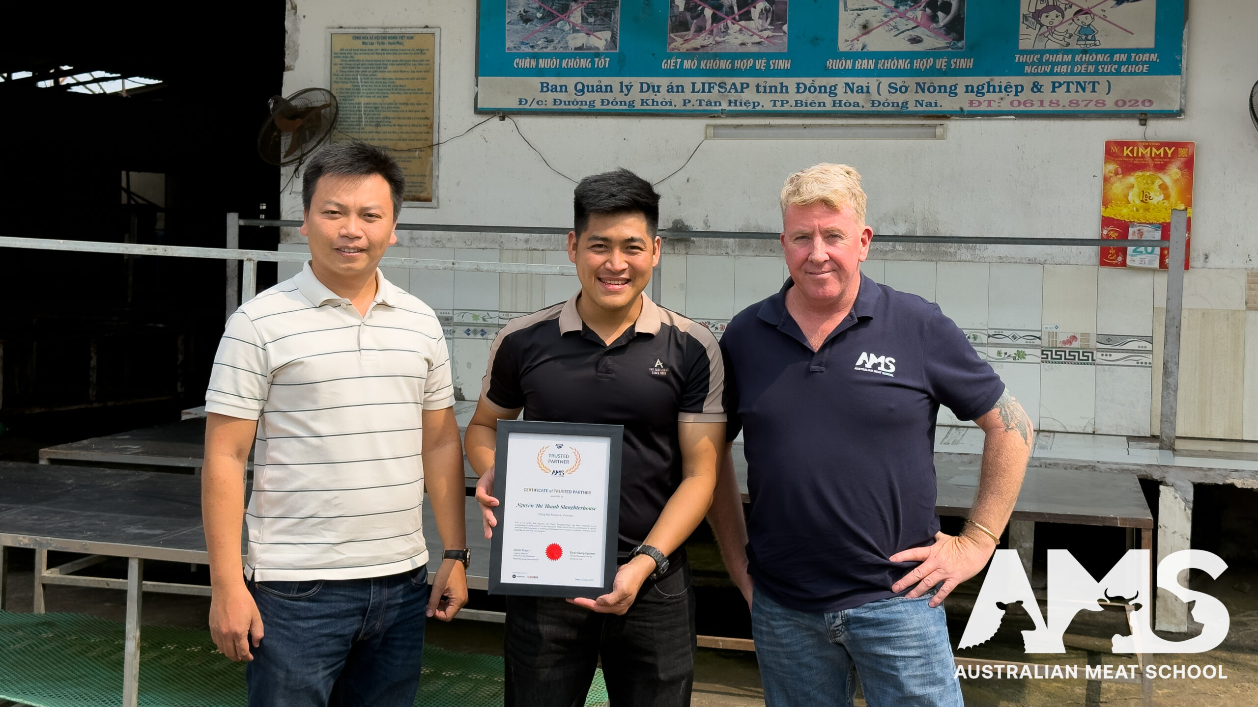 Lò mổ Nguyễn Thị Thanh là đối tác tin cậy của Australian Meat School (AMS)